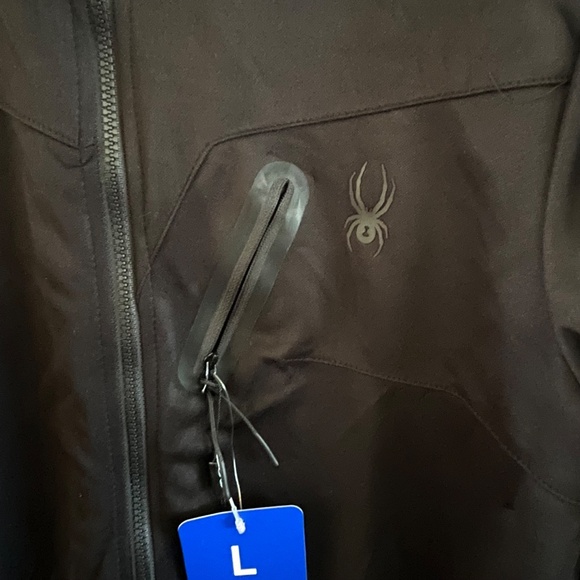 Spyder Active Men's Full Zip Jacket  Size L G Black New with Tags - Picture 7 of 11